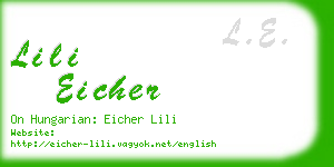 lili eicher business card